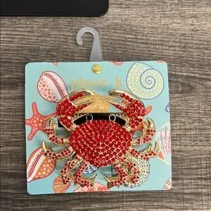 ? ?️Piper K?️lovely Hand Beaded Crab Hair Claw Clip Piper K | Accessories | Piper K Crab Hair Clip | Poshmark main image 3